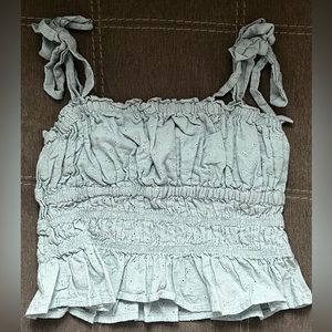 Eyelet Tie Strap Top